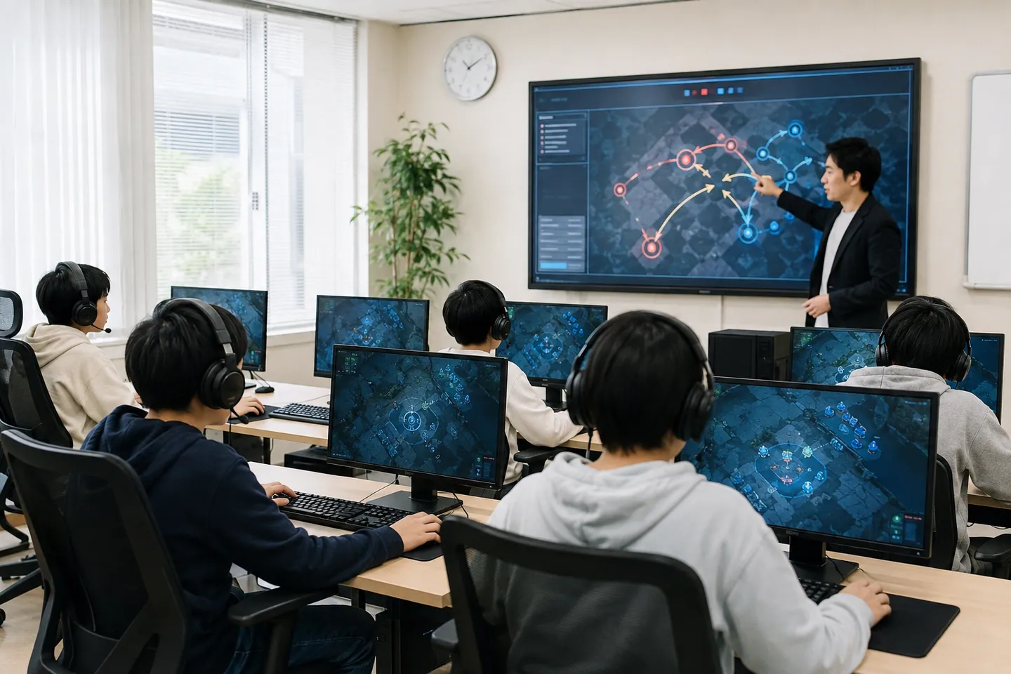 Structured esports school for children · AI-generated image