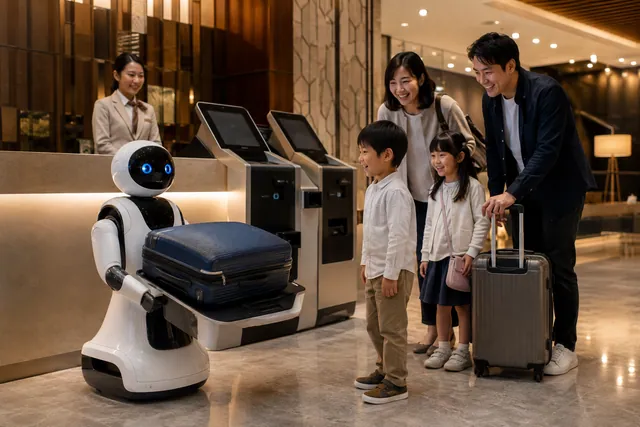 Hotel temático operado con robots de servicio