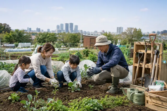 Membership allotment farm with tools and guidance